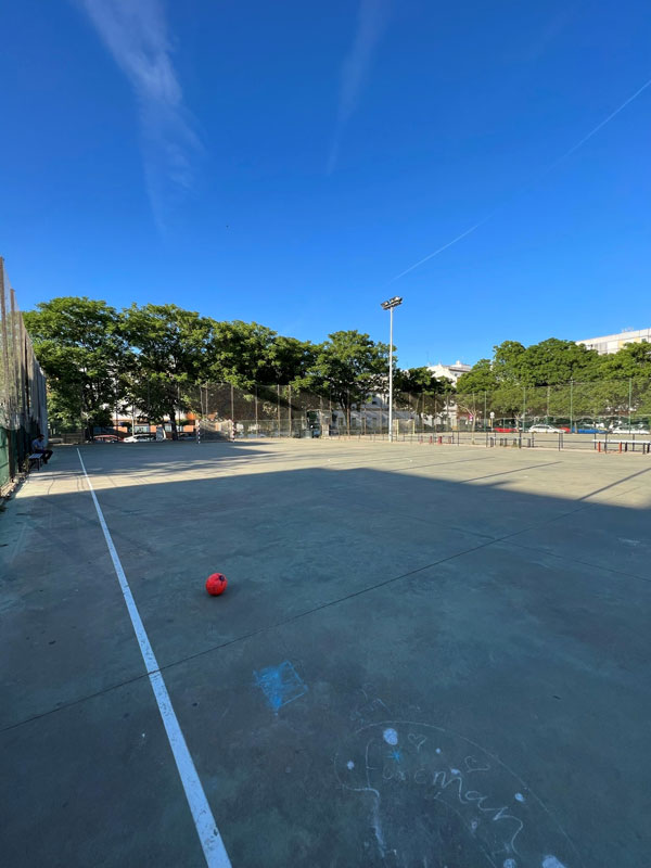 Concrete soccer court