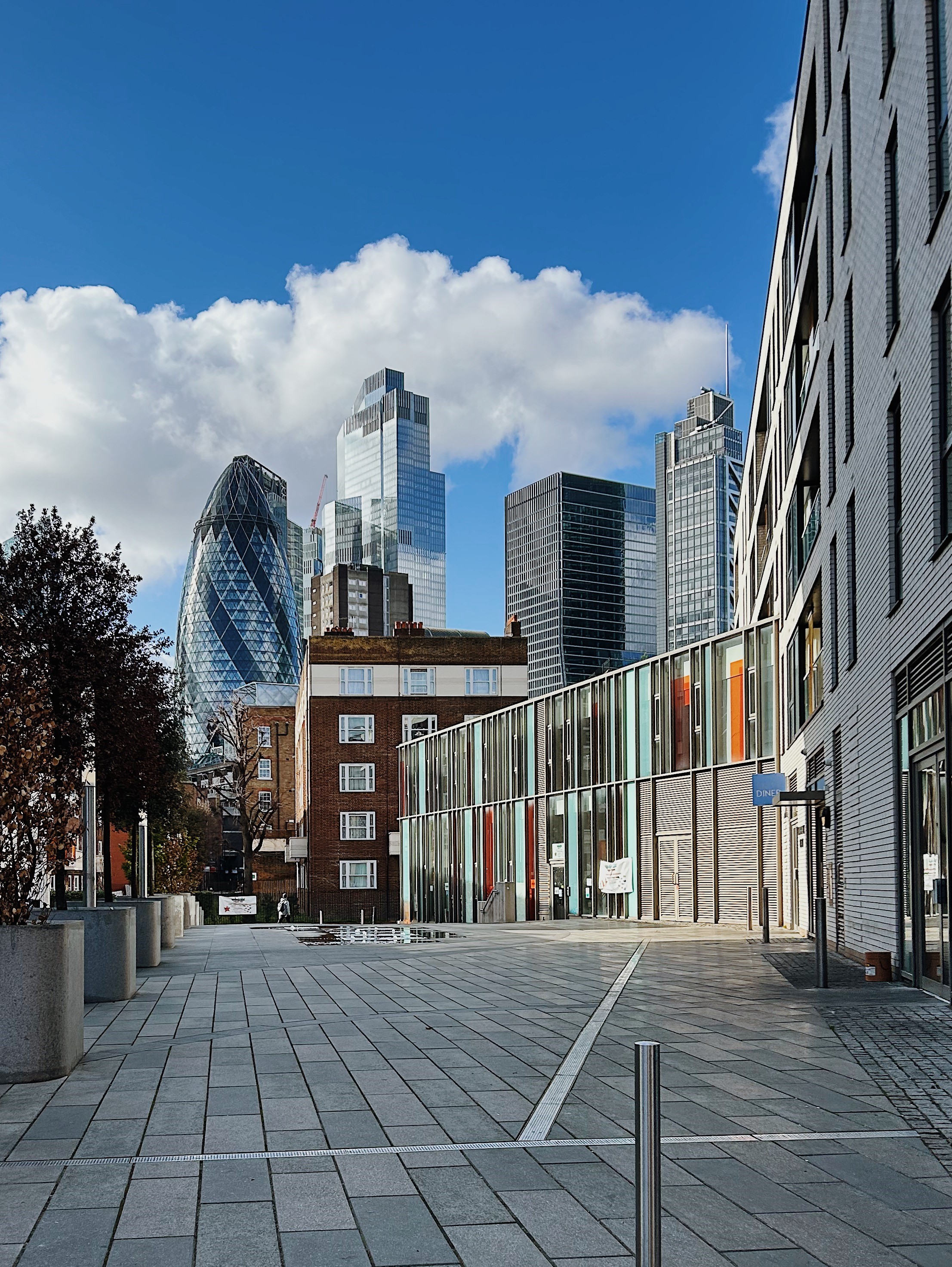 Modern buildings in London skyline