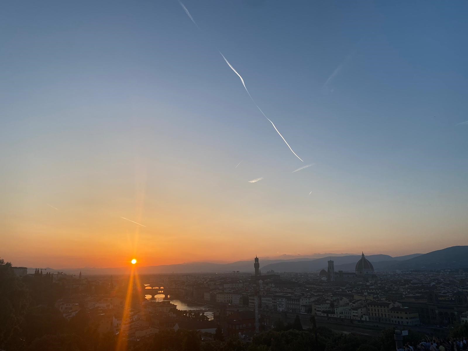 Skyline of Florence during sunset.