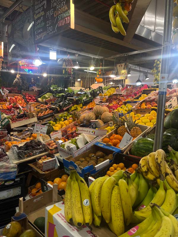 Fruit on display at market