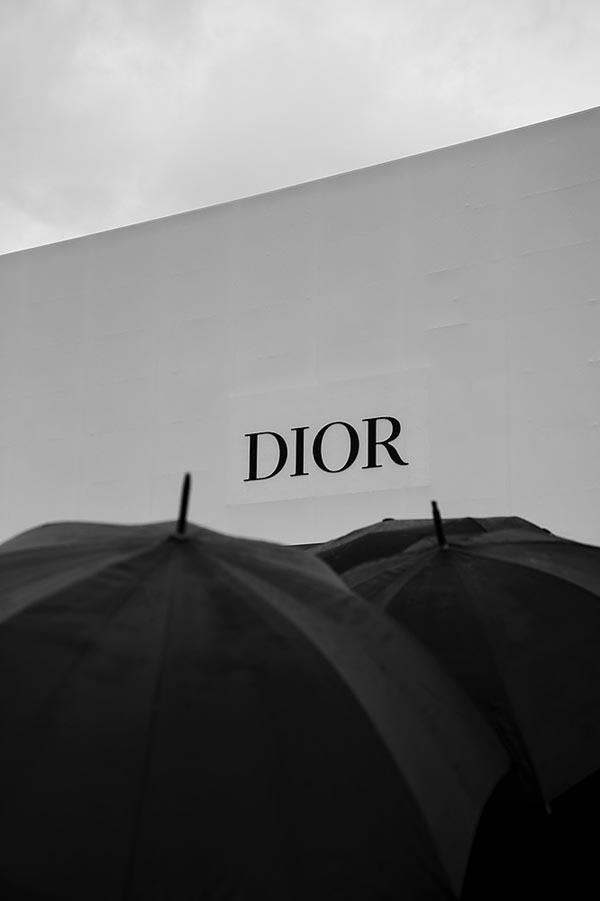 Black and White Christian Dior Sign at Paris Fashion Week 2022