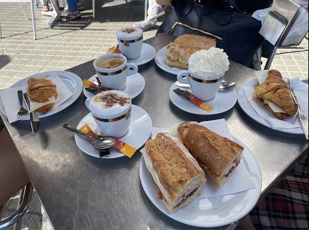 Breakfast spread at Cafe Zurich