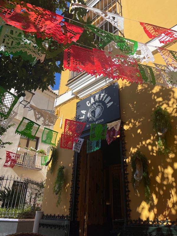 A taste of home at a local Mexican restaurant in the colorful barrio de Santa Cruz.