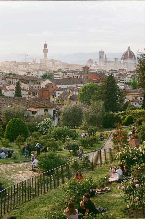 Medieval Italian town atop a hill