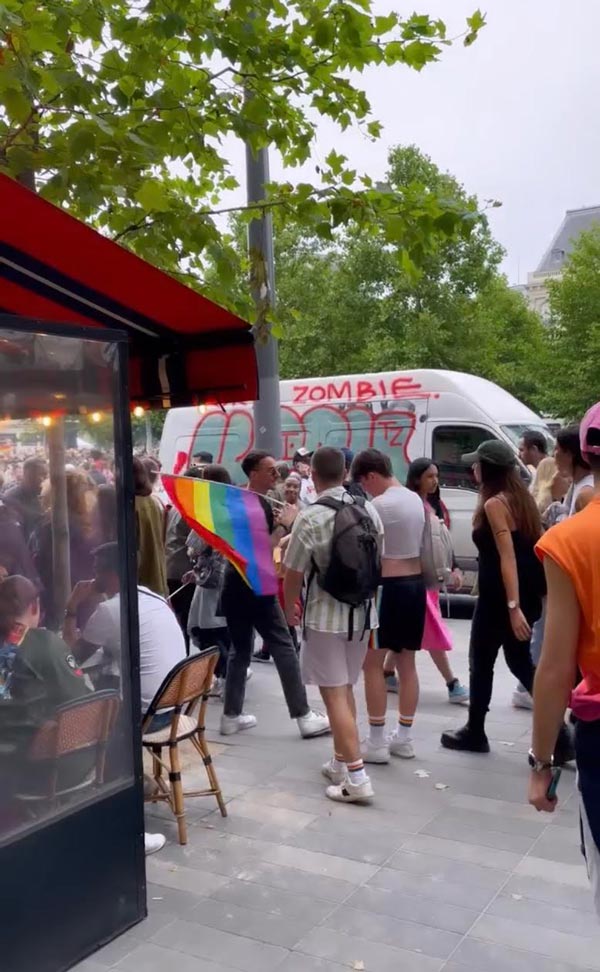 Pride party in republique, last stop in the parade