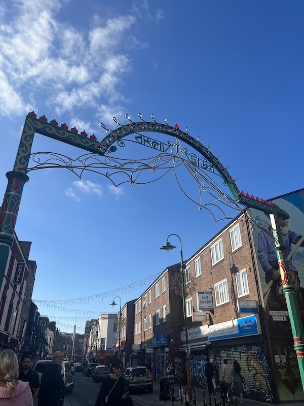 Arch leading to brick lane