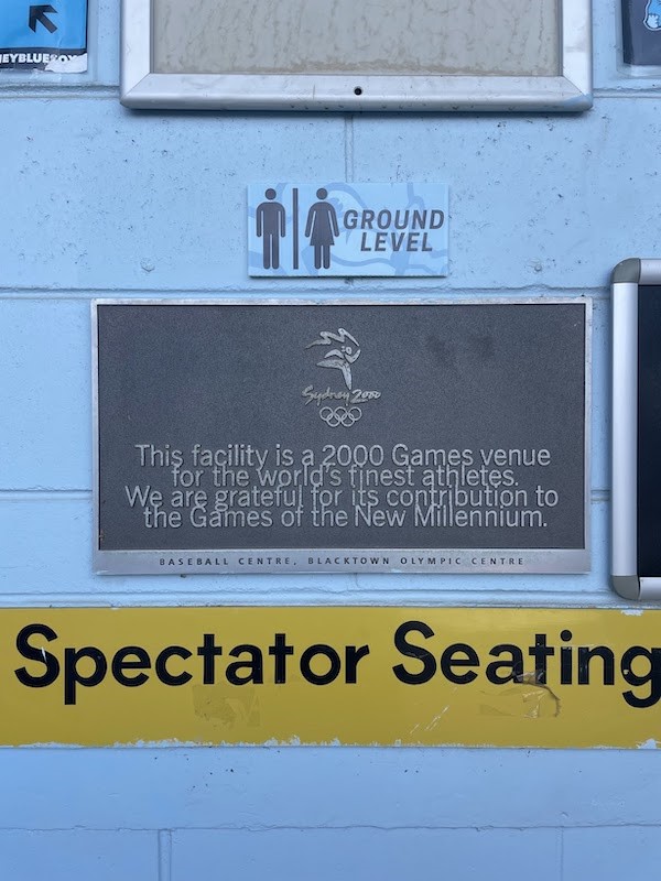 A plaque for the 2000 Sydney Olympic Games