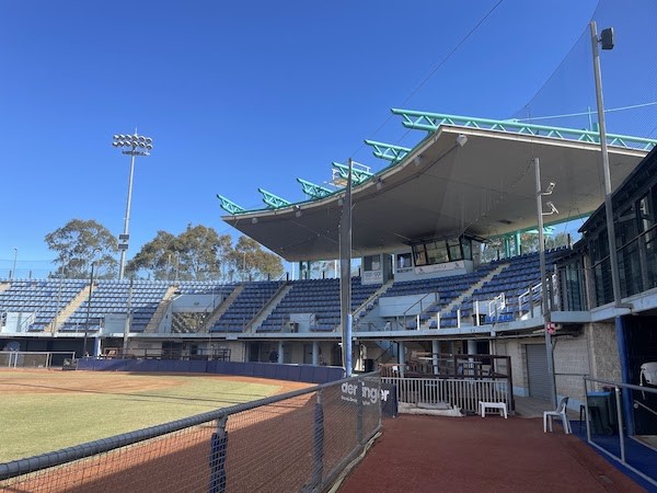 A baseball stadium